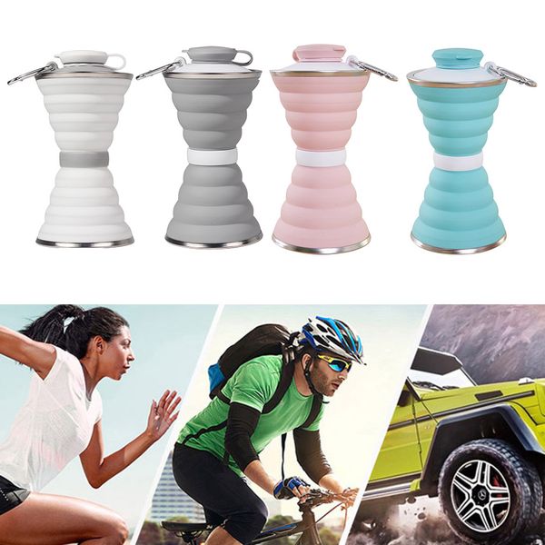 

foldable water bottle silicone retractable large capacity sports water bottles dc112