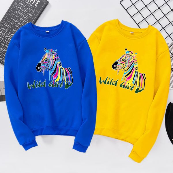 

long sleeve zebra hoodie sweatshirt jump shirts pullovers outerwear autumn winter clothing for womens female, Black