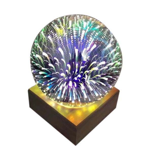 

chengyilt novelty 3d magic glass ball starry sky night light table decoration moon lamp sphere fairy tale fireworks night lights