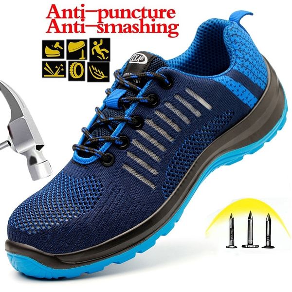 

hohner summer insulation lightweight breathable safety shoes for men men's anti-smashing puncture proof work sports protective, Black