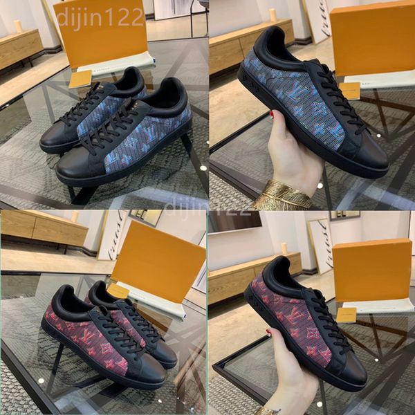 

новые 2020 роскошные вышитые туфли кожаные дизайнерские сетчатые кроссовки мужские брендовые повседневные плоские классические спортивные ту, Red;white