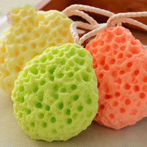 

1pc newborn baby kids bath sponge brushes massage honeycomb shape body face cleaning scrubber baby shower exfoliating