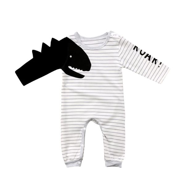 

roar long sleeve dino jumpsuit romper for baby boy, Blue