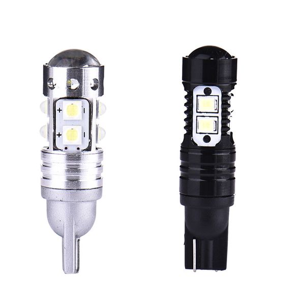 

2pcs led t10 50w auto car led light width clearance lights lamp t10 50w 10 smd black aluminum high bright headlights 2 colors