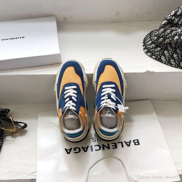 

ss,low-flat triple s clear sole sneakers, r brand casual sneakers, stylish flat-bottomed comfort,with original box
