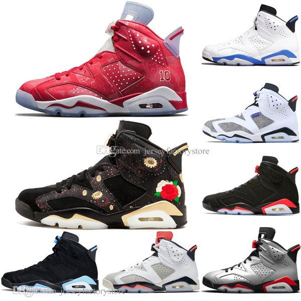 

2019 bred 6 6s mens basketball shoes infrared 23 3m reflective bugs bunny tinker black cat unc men sports sneakers designer trainers us 7-13