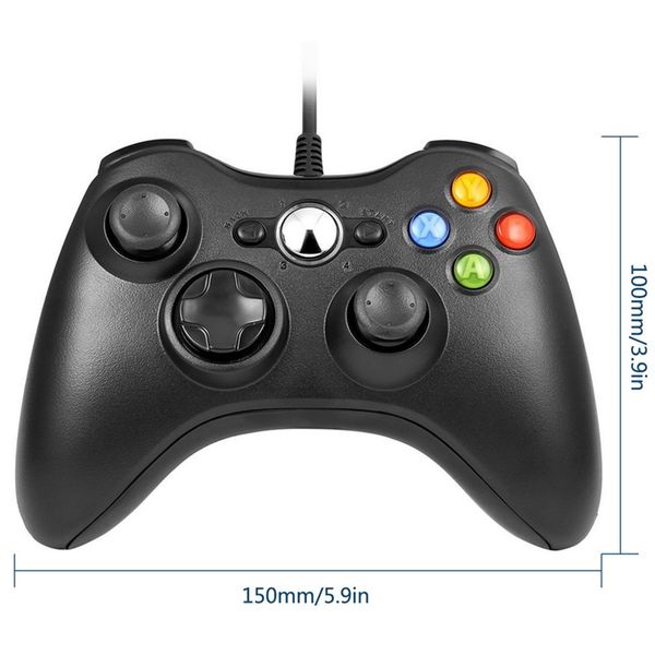 Для Xbox 360 USB Wired GamePad Support Win7 / 8/10 Система Controle Joystick для Xbox360 Slim / Fat / E Console Game Console Doypad