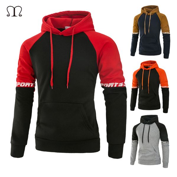 

streetwear hoodies men hip hop new patchwork hooded sweatshirt coat mens pullover fashion print hoodies slim casual tracksuit, Black