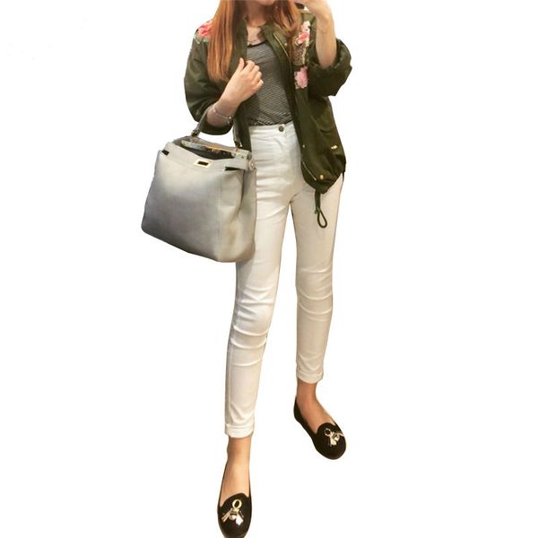 

джинсы для женщин стрейч черные джинсы женщина 2019 брюки узкие женщины с высокой талией джинсовые синие дамы пуш ап белый, Blue