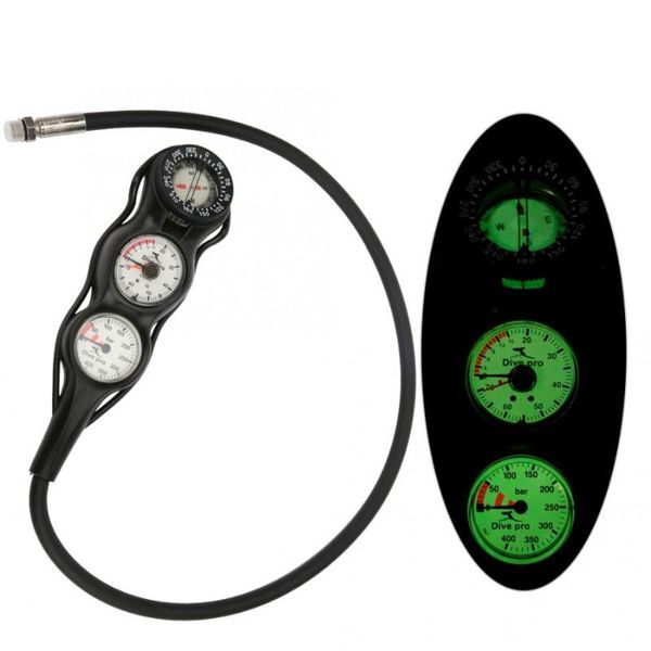 

professional scuba diving gauges luminous gage depth meter compass diving scuba pressure gauge 3/2/1 gauges depth pressure gage