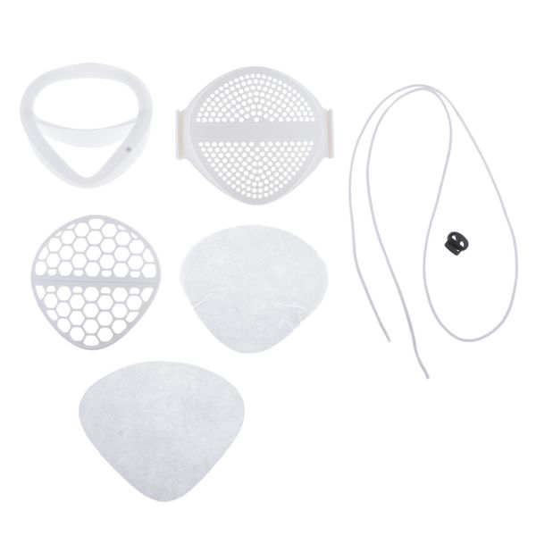 

anti haze dustproof mouth masks reusable silicone protection mask shield white