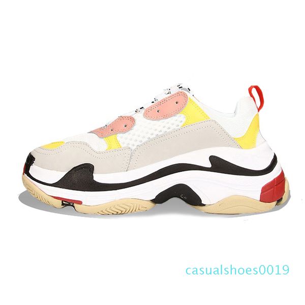 

designer paris triple s sneakers for men women black red white green casual dad shoes tennis luxury increasing shoe 36-45 c19