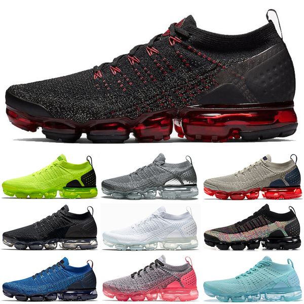 

2019 new fly 2.0 running shoes knit men women volt triple black white punch olympic breathable designer mens trainers sneakers sports, White;red