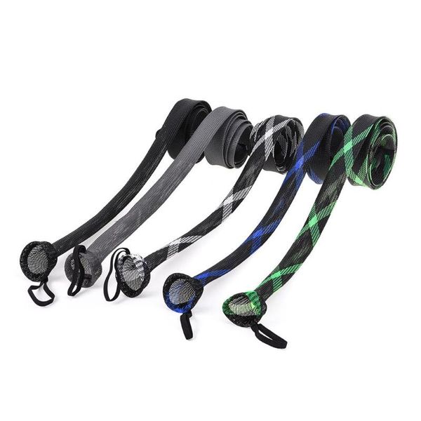 

mesh wrap casting fishing rod sleeve cover pole glover tip protector with sling bag fishing tools