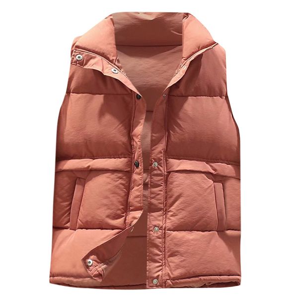 

casual solid cotton vest coat women windproof sleeveless pocket waistcoat warm vest female 2019 winter coat kamizelka damska, Black;white