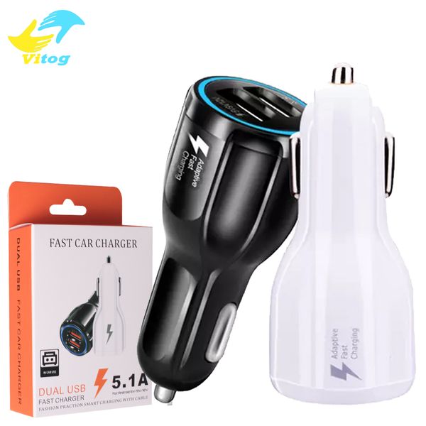 

qc3.0 car charger for mobile phone dual charging quick charge fast charging adapter mini cars mobilephone usb chargers