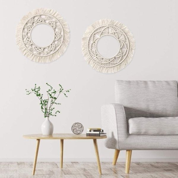 

abss-wall frame - bohemian fringe wall рама настенный зеркало маленький круглый рамка украшать апартаменты гостиная спальня ребенок n