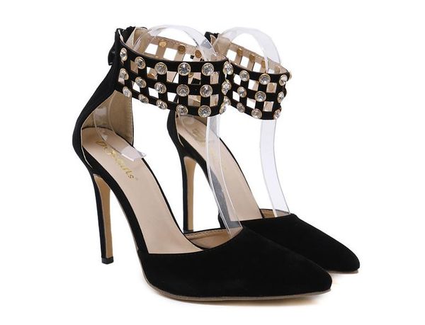 

chaussures femme ete 2019 shoes woman zapatos de mujer women zapatillas high heels sapato feminino tacones rhinestone pumps moda, Black