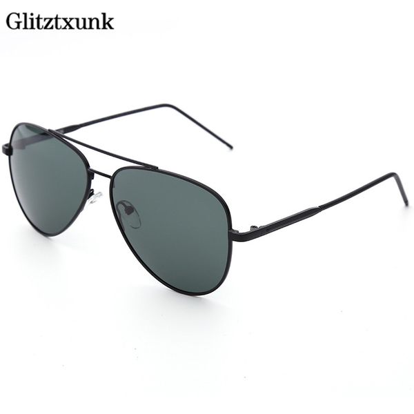 

glitztxunk polarized men metal sunglasses 2018 new brand classic retro pilot sun glasses eyewear accessories for men, White;black