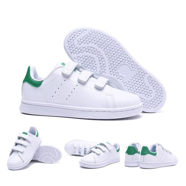 

children smith kids casual shoes for baby boy girl wearable stan sneaker white multi running outdoor trainer shoe size eur 22-35, Black