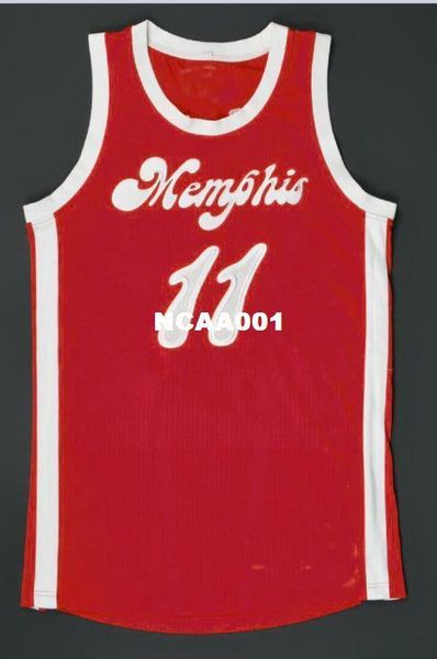 

vintage rare майк конли ms sounds баскетбол джерси # 11 круглая шея полная вышивка размер s-4xl или настраиваемое любое имя или номер джерси, Black;red