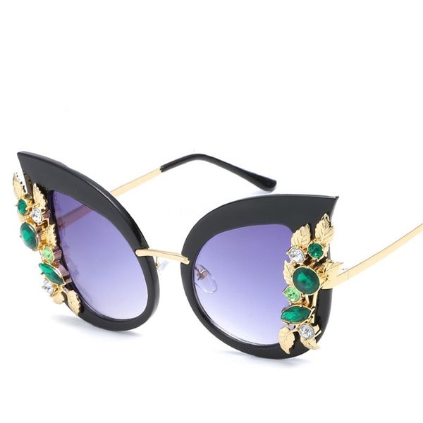 

new new oversize cat eye sunglasses women fashion summer style big size frame mirror sunglasses female oculos uv400 ve046 #640991, White;black