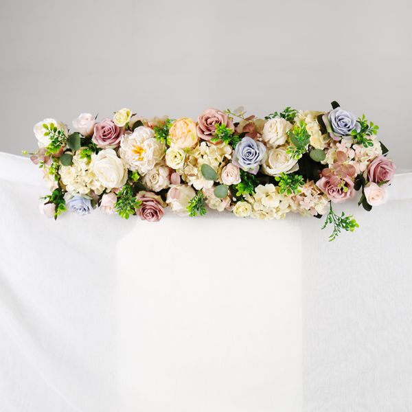 

1 lot simulation rose arch flower row road decoration decorative wedding row flower forest props outdoor wedding rose road lead flower