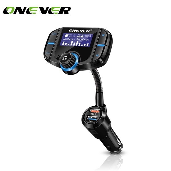 

onever fm transmitter bluetooth car mp3 player modulator with dual usb car charger fast charge for most smart devices