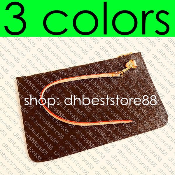 

designer shopping bag's removable zipped pouch zippered clutch fashion womens mini pochette accessoires cle phone bag charm toiletry po, Red;black