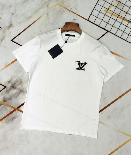 

2020 новых бренды моды роскоши дизайнер мужских женских футболок одежда лето негабаритного простые классических одежды случайных рубашки 5.2, White