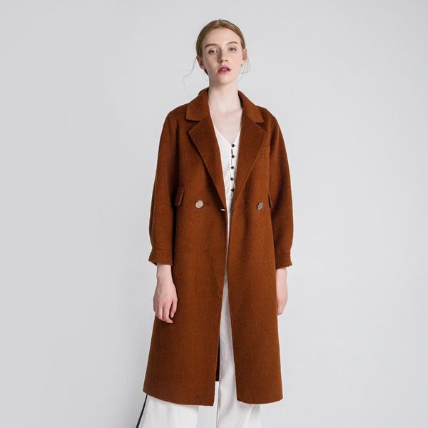 

2019 женские куртки double the new europe и соединенные штаты long wool coat женский одежда md8405006, Black