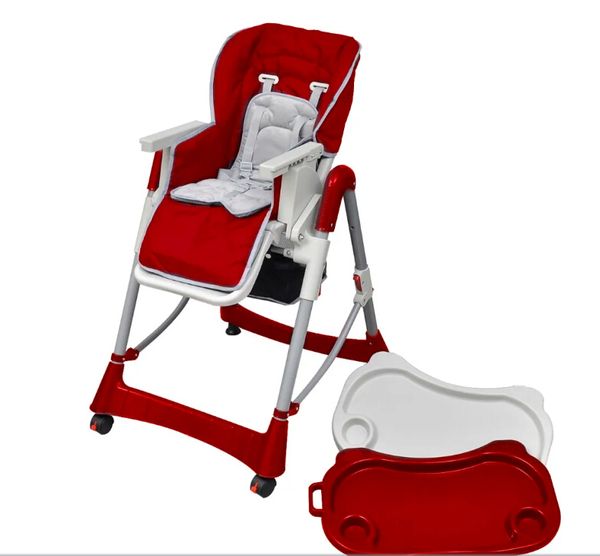 

ship from france) 5-point safety belt removable tray seats kids high chair easy-to-clean highchairs with storage basket