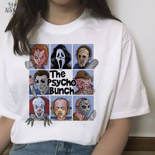 

chucky t shirt horror high cool women quality new streetwear tee t shirt fashion ulzzang female shirts femme new tshirt, White
