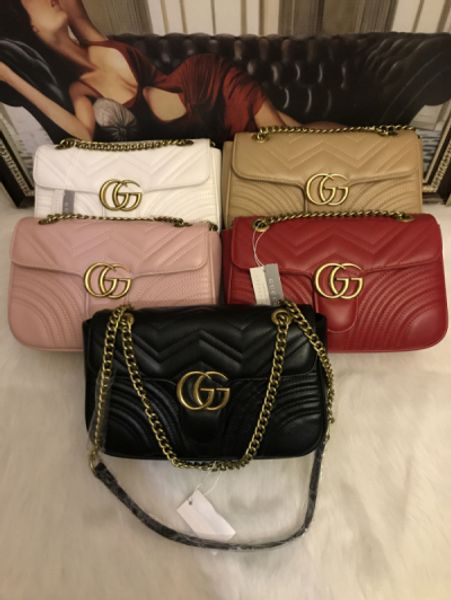 

2019 fa hion love heart v wave pattern atchel de igner houlder bag chain handbag