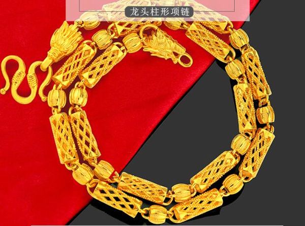 

Новое вьетнамское золотое мужское ожерелье властное винтажное ожерелье дракона