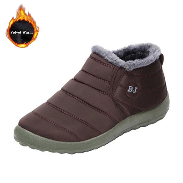 

puimentiua winter women's boots bottom shoes women winter warm fur snow ankle boots down keep warm booties botas mujer, Black