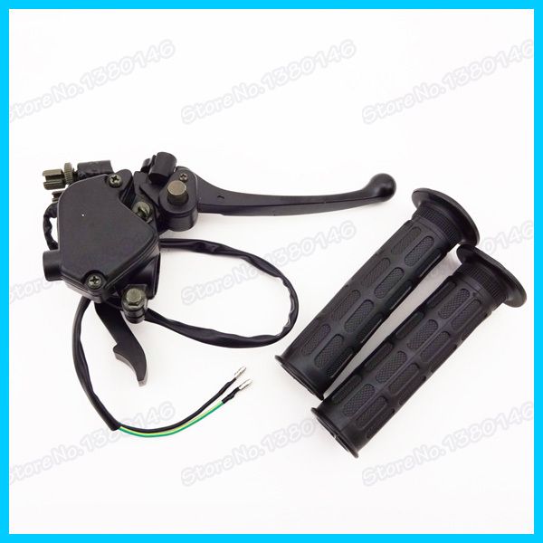 

brake lever with thumb throttle & 7/8" hand grips for chinese 150cc 200cc 250cc atv quads crosser