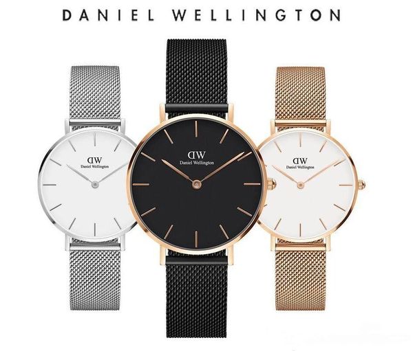 

3D Curve New Daniel Wellington watches men luxury brand DW watches 40mm mens women 32mm Quartz watch Fine steel strap Relogio Montre Femme