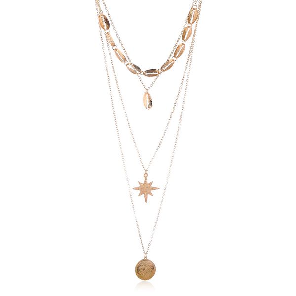 

hawaiian style cool casual necklace handmade short clavicle necklace, Silver