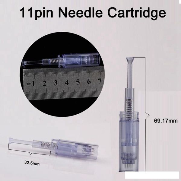 

replacement dermapen microneedle tips 11 needle noven-xl cartridges fits dermapen 2, goldpen, dr dermic skin care lighten whitening