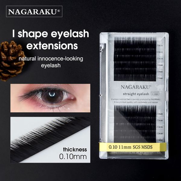 

nagaraku new i shape baby straight eyelash extensions makeup tools individual faux mink false eyelash male lashes