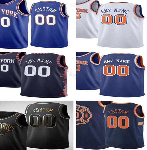 

custom printed newyorkknicks jerseys 2020 new blue white city black gold jersey. message number and name on order, Black;yellow