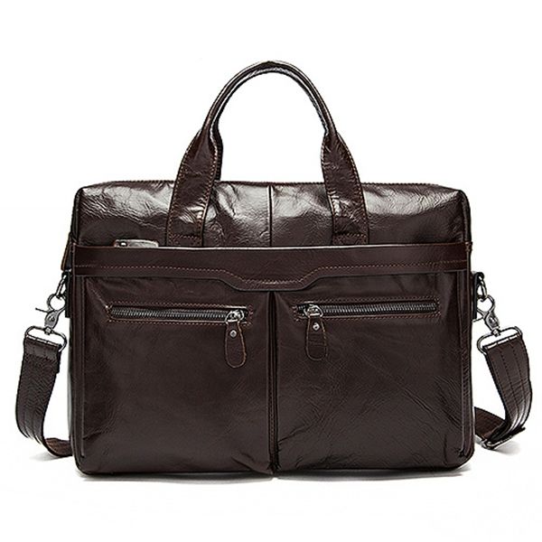 

mva handbag shoulder briefcase leather business men's bag leather shoulder bag coffee