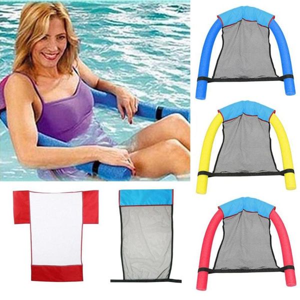 

swimming pool floating chair kids bed seat water float ring summer water beach ring noodle mesh net adults floating bed chair