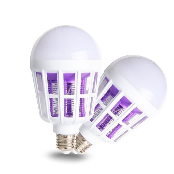 

220v mosquito killer лампа 2 в 1 e27 led лампа 15 вт электрическая ловушка ошибка zapper 3 режима ночной свет