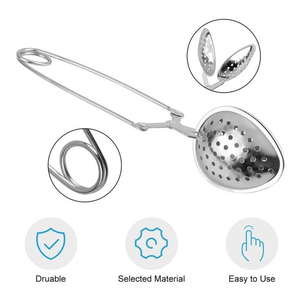

1pcs креатив из нержавеющей стали ложка чай шарика травы сетки infuser фильтр squeeze сито металла из нержавеющей стали ручка ложка