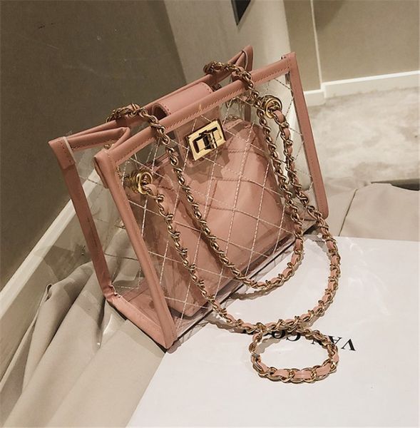 

4 colors designer luxury handbag shoulder bag casual tote transparent shopping bag ph-cfy20051837