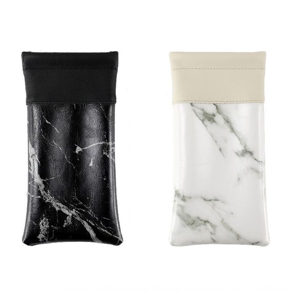 

marble pattern marble mosaic elastic pocket optical glasses bag waterproof pu leather glasses bag