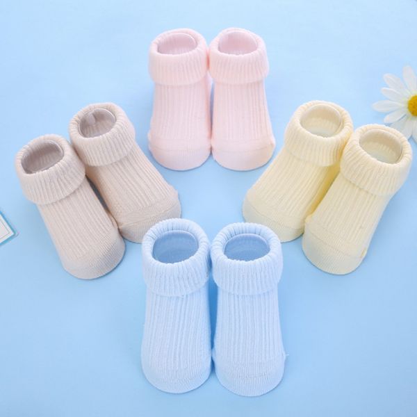 

autumn baby socks boys girls cotton socks casual solid color baby girl newborn long boys girls kids, Pink;yellow