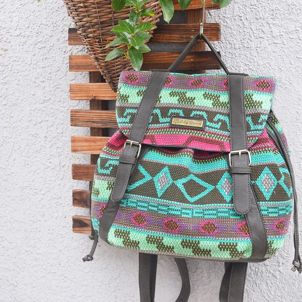 

portable backpack bag, Blue;gray